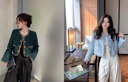 Quên trench coat đi, áo khoác ngắn và quần ống rộng mới là công thức mặc đẹp mùa xuân năm nay