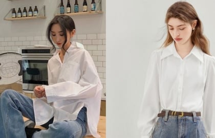 Sơ mi trắng và jeans ống rộng: Công thức tối giản định hình phong cách 2026