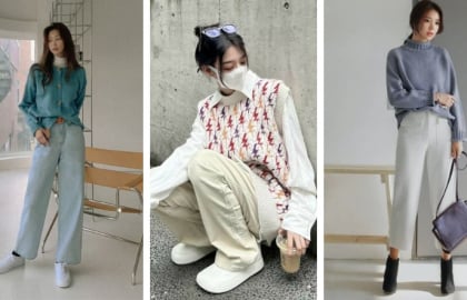 Công thức “áo crop top + quần ống rộng” giúp tôn dáng trong mùa xuân
