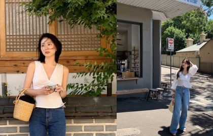 4 cách kết hợp áo trắng và quần jeans xanh đơn giản nhưng luôn thời thượng