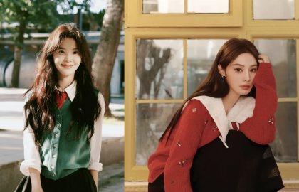 Chỉ cần áo dệt kim và chân váy: công thức mặc đẹp nhẹ nhàng mà cuốn hút mùa xuân