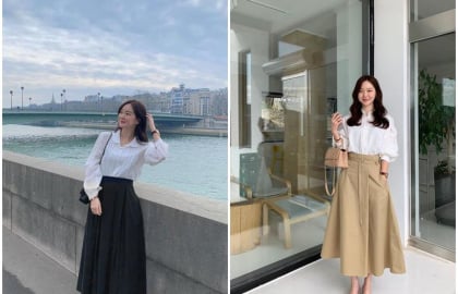 Áo sơ mi và chân váy: Công thức quen thuộc nhưng đủ sức nâng tầm phong cách công sở