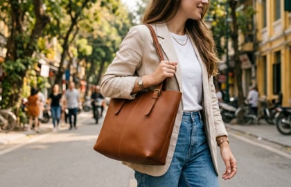 Túi tay cầm dài quay trở lại: Món phụ kiện nhỏ nâng tầm cả outfit