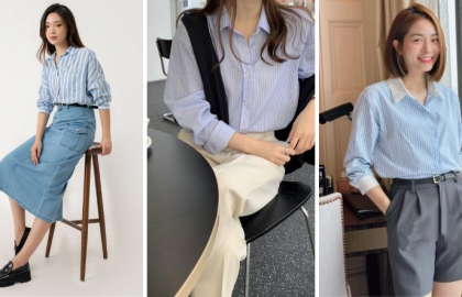 Làm mới áo sơ mi kẻ sọc: Không cần mua mới vẫn mặc đẹp mỗi ngày