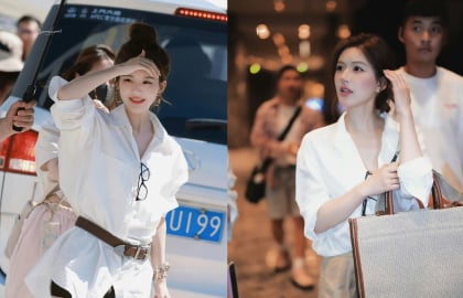 Không cần đồ cầu kỳ, Triệu Lộ Tư mặc áo sơ mi trắng thôi cũng đẹp mê ly