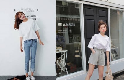 Áo thun trắng – món đồ cơ bản nhưng luôn dẫn đầu xu hướng thời trang mùa hè