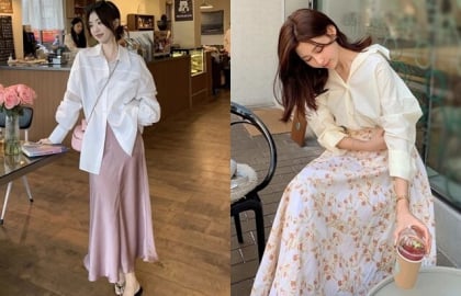 Không chỉ quần jeans, 5 kiểu chân váy dài giúp áo sơ mi trắng trở nên thanh lịch và cuốn hút hơn