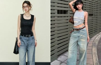 Áo ba lỗ, áo thun và quần ống rộng: Công thức mặc đẹp mùa hè vừa mát mẻ vừa thanh lịch