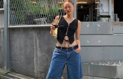 4 cách phối quần đùi denim vừa trẻ trung vừa sành điệu, mặc suốt mùa Hè vẫn không lo lỗi mốt