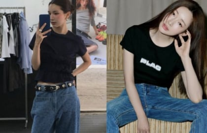 Áo phông đen không hề nhàm chán: Bí quyết phối đồ chuẩn phong cách Hàn giúp mặc đẹp suốt mùa hè