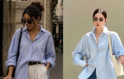 Áo sơ mi xanh nhạt: Món đồ tối giản giúp nâng tầm phong cách trong mùa hè