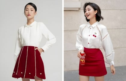 Áo trắng và chân váy đỏ: Công thức phối đồ thanh lịch giúp phái đẹp nổi bật trong mọi hoàn cảnh