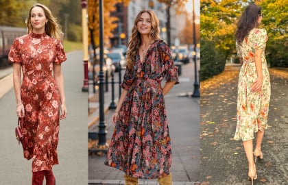 4 kiểu váy hoa đang được yêu thích mùa thu, diện đi làm hay đi chơi đều đẹp