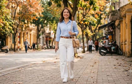 4 cách phối sơ mi dài tay với quần jeans giúp phụ nữ mặc trẻ trung, thanh lịch mùa thu
