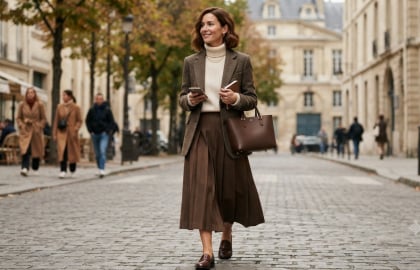 5 công thức phối đồ công sở mùa thu theo phong cách old money: Càng đơn giản càng sang