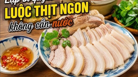 Mẹo luộc thịt ba chỉ không cần nước: Thịt ngọt, bổ