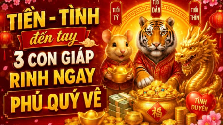 Tiền - Tình đến tay, 3 con giáp rinh ngay phú quý về
