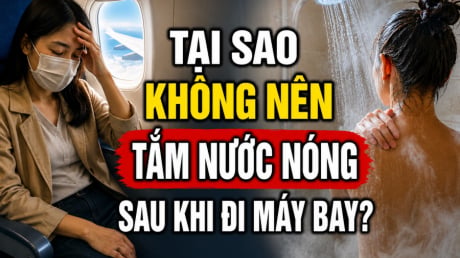 Tại sao không nên tắm nước nóng sau khi đi máy bay?