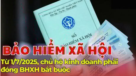 Kể từ 1/7/2025: Chủ hộ kinh doanh phải đóng BHXH bắt buộc mỗi tháng ít nhất 585.000 đồng