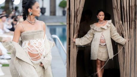 H'Hen Niê bế bụng bầu làm vedette trong show thời trang