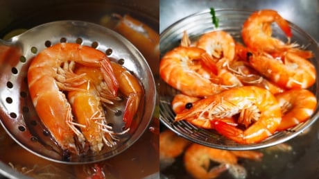 Luộc tôm thêm thứ này, thịt tôm thơm ngọt, lên màu đỏ au
