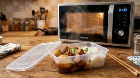 Hâm nóng đồ ăn trong hộp nhựa: Thói quen quen thuộc có thể khiến vi nhựa tích tụ trong não