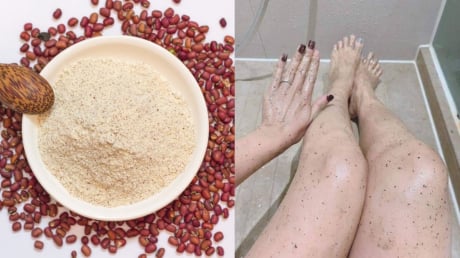 Cách tắm bằng bột đậu đỏ giúp da trắng hồng, mịn mượt