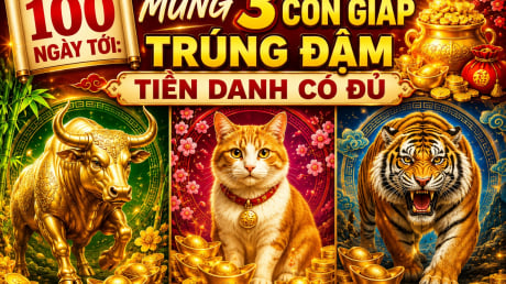 100 ngày tới: Mừng 3 con giáp trúng đậm Tiền Danh có đủ