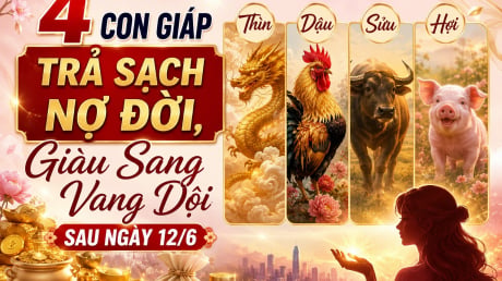 4 con giáp Trả Sạch Nợ Đời, Giàu Sang Vang Dội sau ngày 12/6