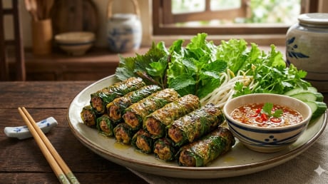 Muốn lá lốt không bị thâm đen khi rán, nhớ làm thêm bước này trước khi cuốn chả