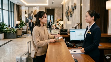 Nhận phòng khách sạn hãy nói nhỏ 3 câu này với lễ tân: Bạn sẽ được nhiều ưu đãi