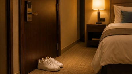 Vì sao nên để giày gần cửa khi ngủ ở khách sạn? Mẹo nhỏ nhưng cực kỳ hữu ích