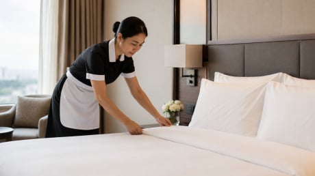 Khách sạn có thay toàn bộ chăn ga sau mỗi lượt khách không?