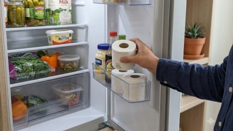 Tại sao nên đặt 1 cuộn giấy vệ sinh vào tủ lạnh?
