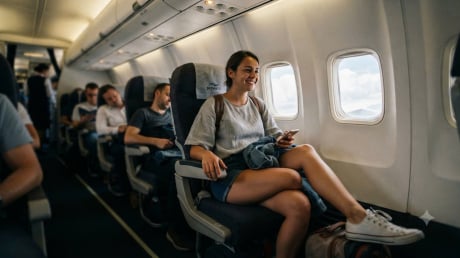 Vì sao khi đi máy bay nên hạn chế mặc váy quá  ngắn?