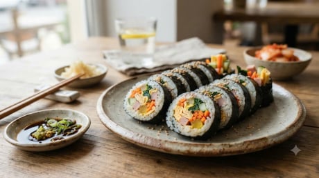 Cách làm món cơm cuộn rong biển ngon tại nhà
