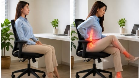 Thường xuyên ngồi vắt chéo chân có ảnh hưởng gì?