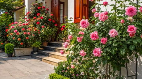 Trồng hoa hồng trước nhà, chú ý điều này cây sẽ nhiều hoa nở quanh năm mà không phải hối tiếc