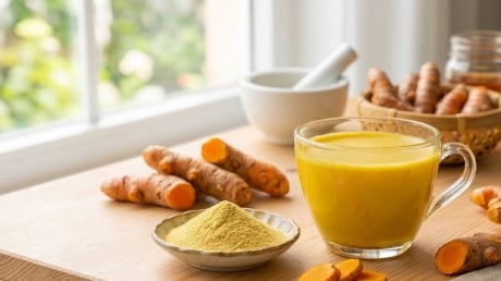 Cách uống tinh bột nghệ giúp da sáng đẹp, hồng hào, chống lão hóa