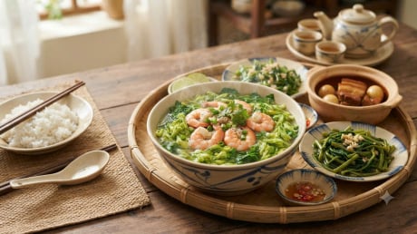Canh hoa thiên lý nấu tôm ăn rồi nhớ mãi