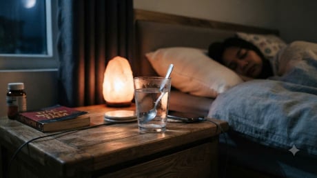 Vì sao trước khi đi ngủ nên đặt cốc nước muối ở đầu giường?