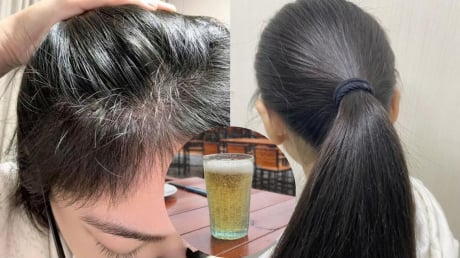 Cách gội đầu bằng bia giúp tóc dày mượt, tóc con nhanh mọc