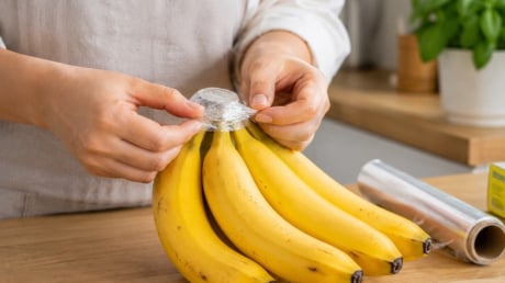 Mẹo bảo quản chuối chín được lâu, không nẫu, không thâm đen