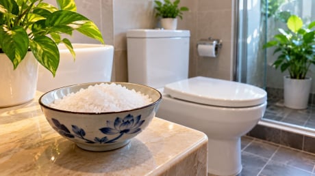 Vì sao nhiều người khuyên đặt bát muối trong nhà vệ sinh?