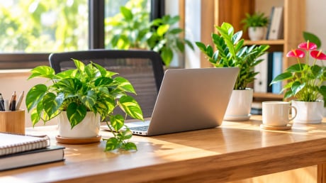 Lời khuyên cho người thích trồng cây phong thủy trên bàn làm việc