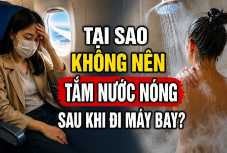 Tại sao không nên tắm nước nóng sau khi đi máy bay?