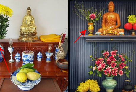 Tại sao bình hoa phải đặt ở bên trái bàn thờ?