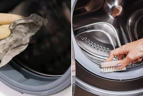 Gioăng cao su máy giặt bị mốc, dùng thứ này thoa lên bề mặt, bẩn mấy cũng sạch