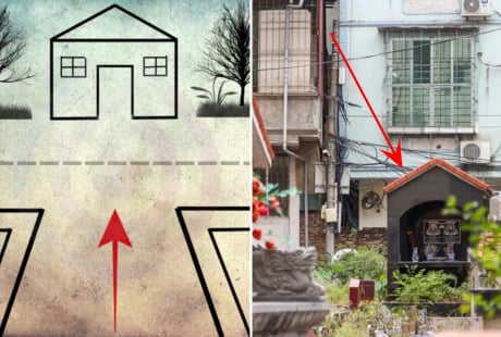 Làm quần quật quanh năm vẫn túng thiếu, xem ngay cửa nhà có nhìn thẳng ra 4 hướng này không