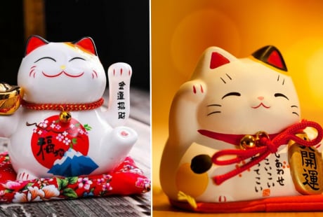 Mèo Thần Tài vẫy tay trái và tay phải có ý nghĩa khác nhau: Đặt sai bảo sao tài lộc không vào nhà